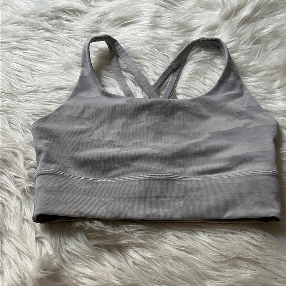 Gray Camo Sports Bra